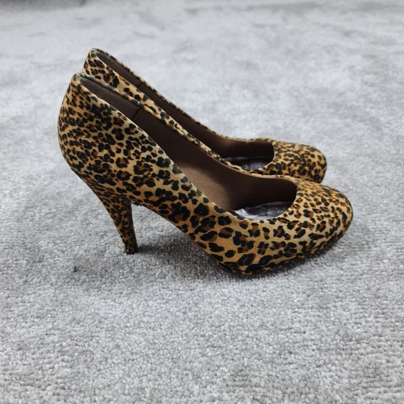 Barratts Brown Mix Animal Print Stiletto Heels Court Shoes UK 7 - Picture 5 of 8